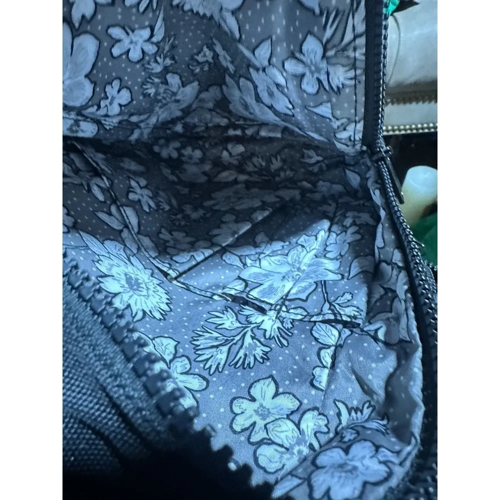 Vera Bradley Mini Sling Backpack in Black (Comes with extendable Strap)